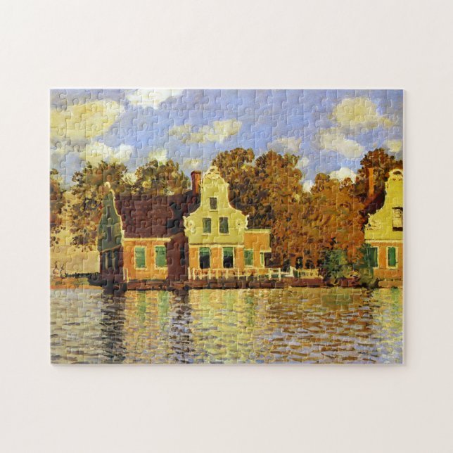 Quebra-cabeça Casas no rio Zaan em Zaandam Monet Belas Artes (Horizontal)