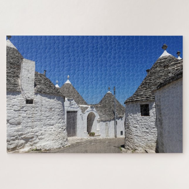 Quebra-cabeça Casas tradicionais do trulli em Alberobello, (Horizontal)