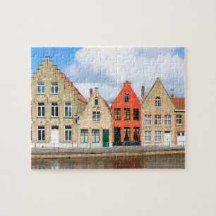 Quebra-cabeça Casas velhas em Bruges, Bélgica