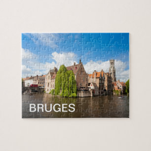 Quebra-cabeça Casas velhas em Bruges, Bélgica