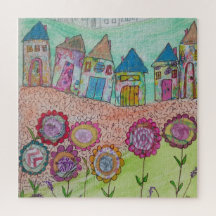 Casas Whimsical e Flores