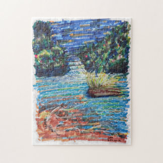 Quebra-cabeça Cascata Colorida