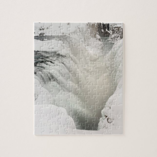 Quebra-cabeça Cascata de Godafoss, inverno, Islândia (Vertical)