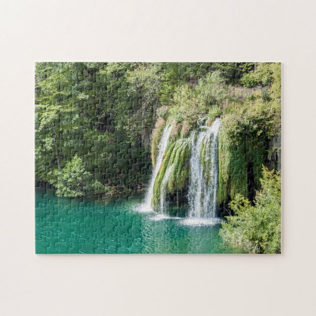 Quebra-cabeça Cascatas no Parque Nacional de Plitvice - Croácia (Horizontal)
