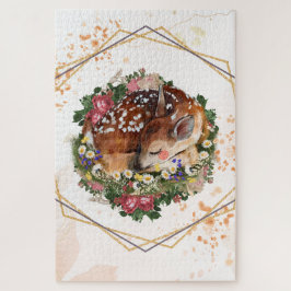 Quebra-cabeça Castanho - Gráfico de Animais, Folha de Dormir