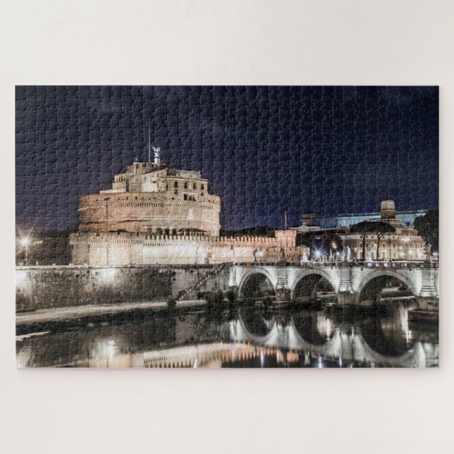 Quebra-cabeça Castel Sant Angelo à noite em Roma (Horizontal)