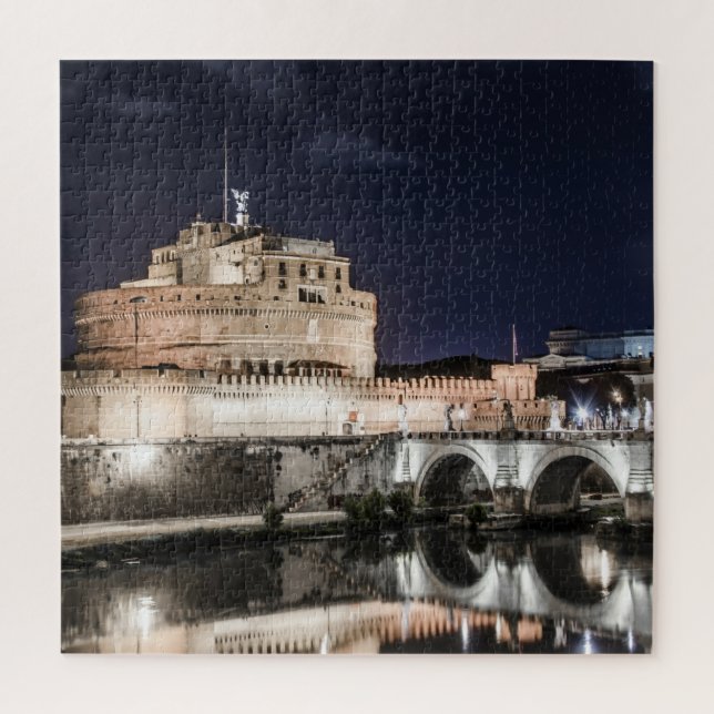 Quebra-cabeça Castel Sant Angelo à noite em Roma (Vertical)