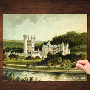 Quebra-cabeça Castelo Balmoral 1897 Restaurado Alta Resolução