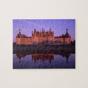 Quebra-cabeça Castelo Chambord ao pôr do sol, Vale do Loire, Fra