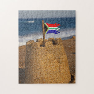 Quebra-cabeça Castelo de Areia Com Bandeira Sul-Africana, Umhlan