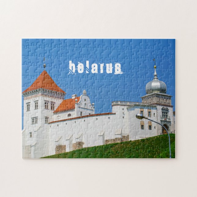 Quebra-cabeça Castelo de Arquitetura da Cidade de Belarus Grodno (Horizontal)