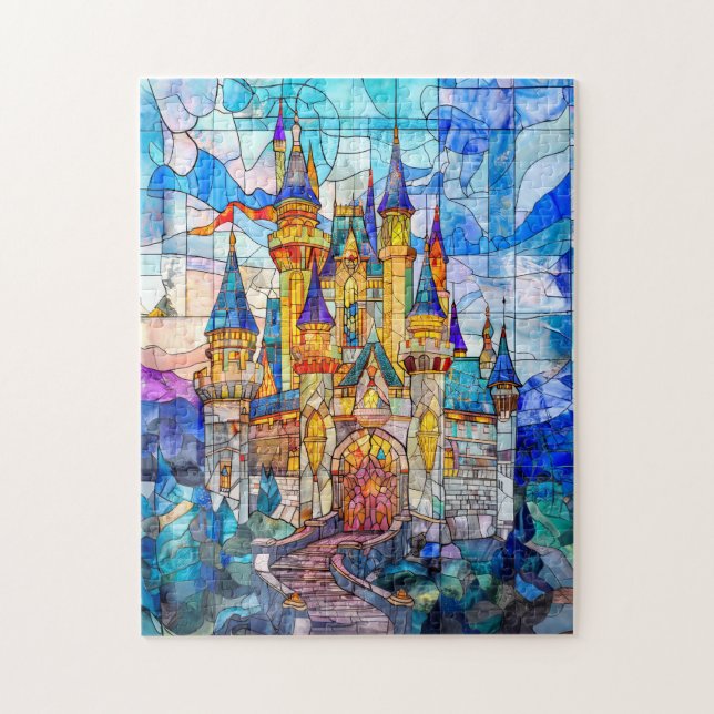 Quebra-cabeça Castelo de Contos de Fadas com Muitas Torres (Vertical)