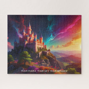 Quebra-cabeça Castelo de Fantasia Encantada no Morro