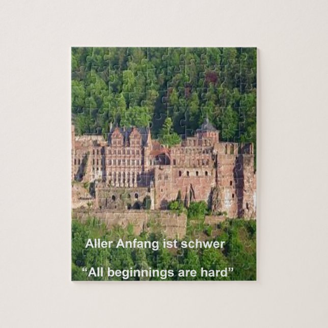 Quebra-cabeça Castelo de Heidelberg Em Alemão & Ditado Alemão (Vertical)
