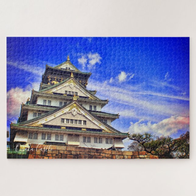 Quebra-cabeça Castelo de Osaka (versão de céu azul) [Quebra-cabe (Horizontal)