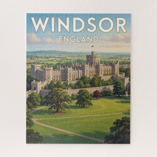 Quebra-cabeça Castelo e Parque de Windsor, Inglaterra   (Vertical)