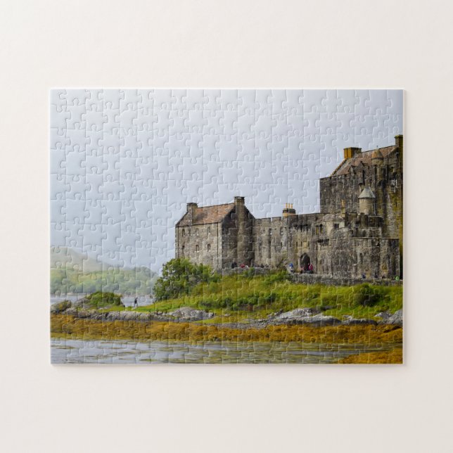 Quebra-cabeça Castelo Eilean Donan Escócia. (Horizontal)