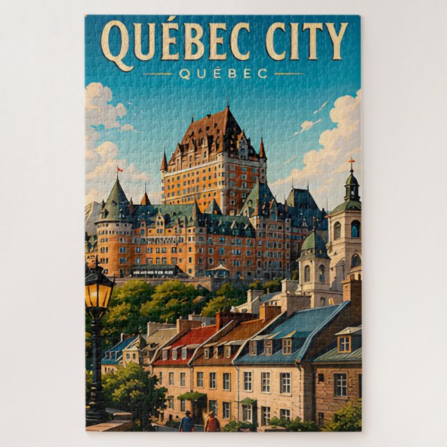 Quebra-cabeça 🏰 Castelo Frontenac de Quebec City (Vertical)