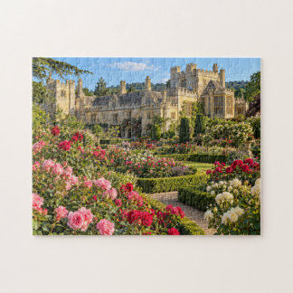 Quebra-cabeça Castelo Inglês de Cotswolds & Jardim de Rosas de V