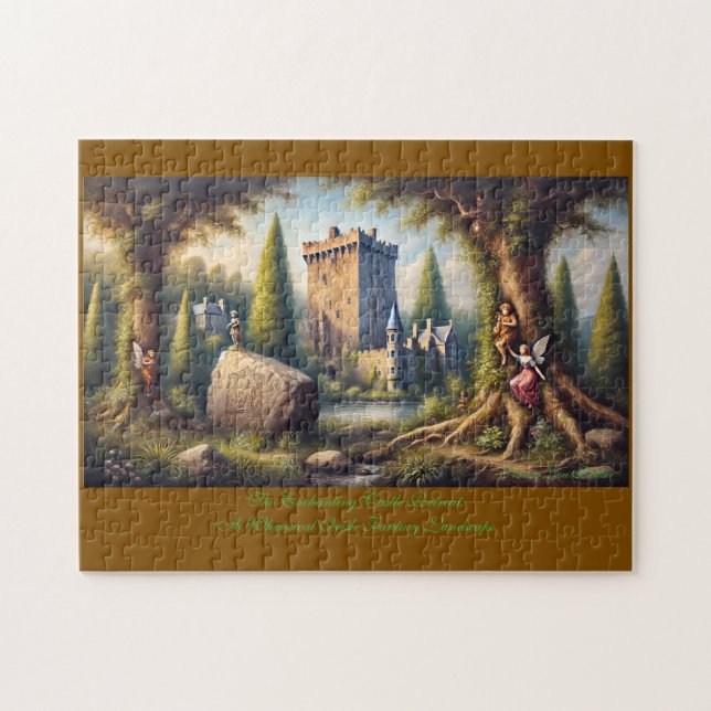 Quebra-cabeça Castelo Irlandês com Marco Histórico de Fadas Ocul (Horizontal)