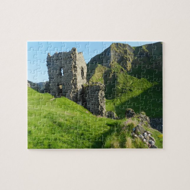 Quebra-cabeça Castelo Kinbane Antrim Irlanda. (Horizontal)