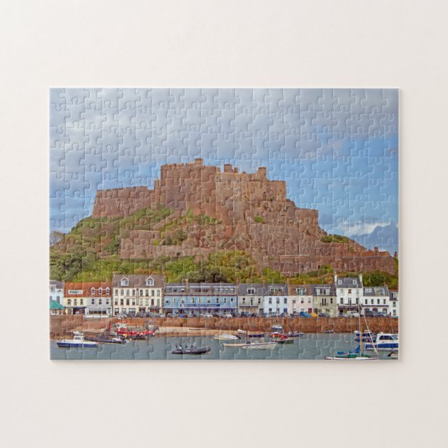 Quebra-cabeça Castelo Mont Orgueil, Jersey (Horizontal)