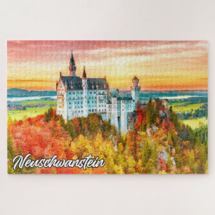Quebra-cabeça Castelo Neuschwanstein, Alemanha, No Outono