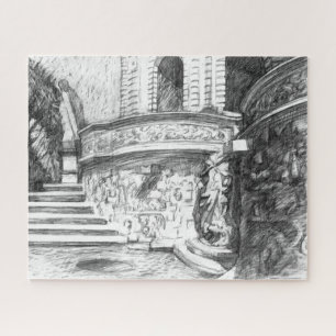 Quebra-cabeça Castelo Pencilart Monocrome