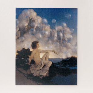 Quebra-cabeça Castelos no Ar de Maxfield Parrish 1904 Fantasia V