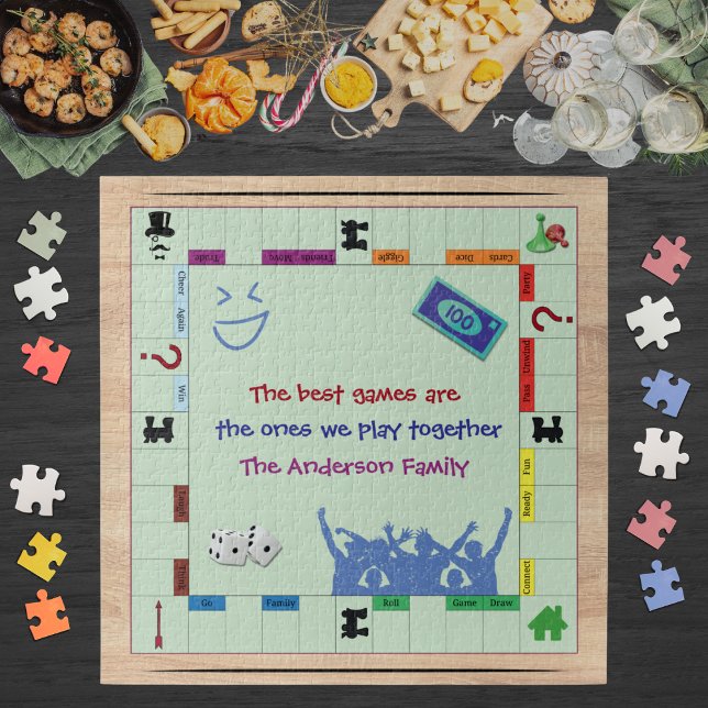 Quebra-cabeça Casual and Fun Family Board Game Jigsaw Puzzle (Level up your family game night with a fun and casual jigsaw puzzle and let the fun begin!)