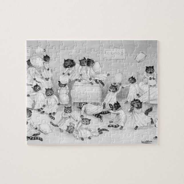 Quebra-cabeça Cat Art de Louis Wain 1900 (Horizontal)