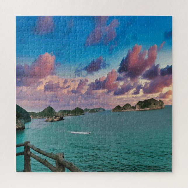 Quebra-cabeça Cat Ba Vietnam Serenidade Costeira (Vertical)