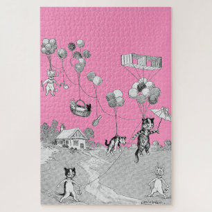 Quebra-cabeça Cat Balloon Trip, Louis Wain
