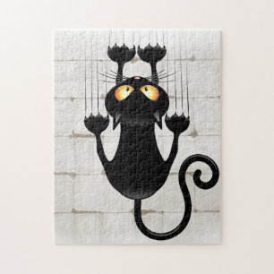 Quebra-cabeça Cat Caindo no personagem de desenho animado de div