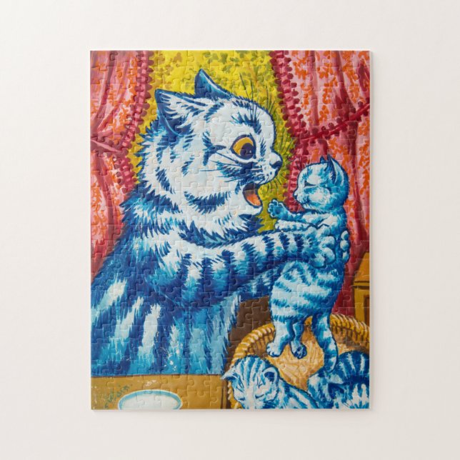 Quebra-cabeça Cat e seus Kittens por Louis Wain (Vertical)