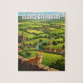 Quebra-cabeça Cat no Worcestershire England Viagem