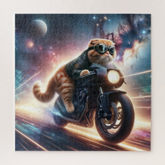 Quebra-cabeça Cat on motorcycle jigsaw puzzle