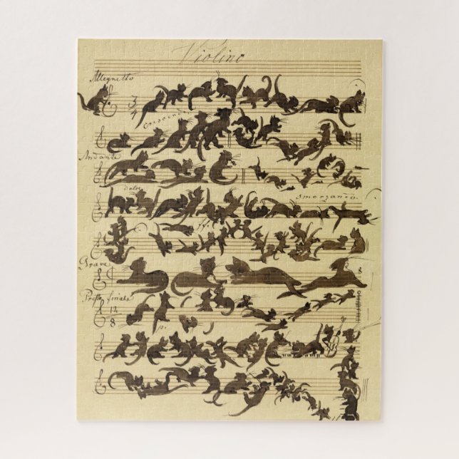 Quebra-cabeça Cat Symphony de Moritz von Schwind (Vertical)