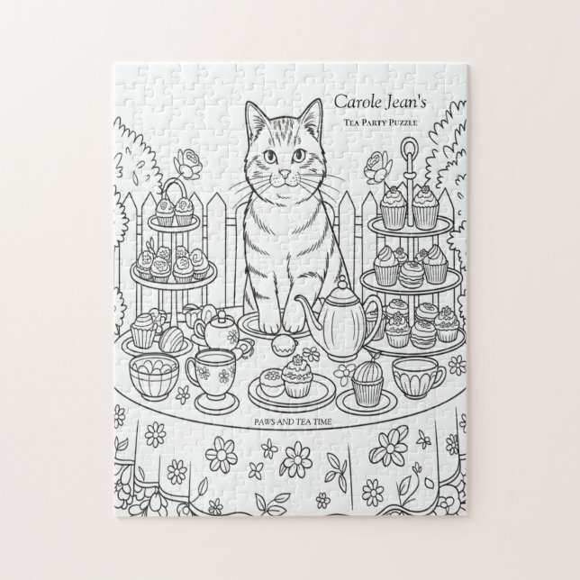 Quebra-cabeça Cat Tea Party & Sweet Treats Jigsaw Puzzle (Vertical)