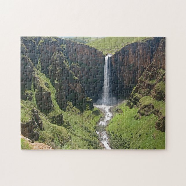 Quebra-cabeça Catarata de Maletsunyane Lesoto. (Horizontal)