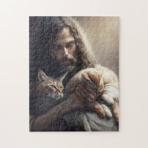 Quebra-cabeça #CATARMY Oficial "Jesus ama gatos" PuzzlY Jigsen