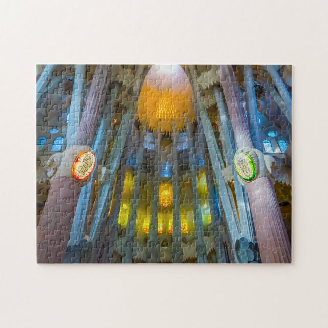Quebra-cabeça Catedral da Sagrada Família. (Horizontal)