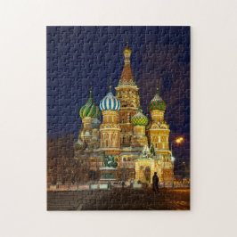 Quebra-cabeça Catedral de Intercessão de Moscou à Noite Incrível