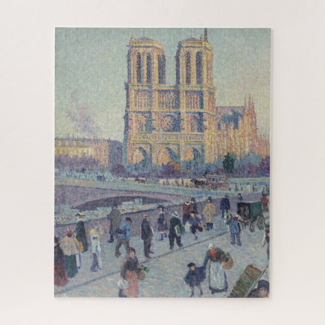 Quebra-cabeça Catedral de Notre Dame Paris Pintura Clássica Fran (Vertical)