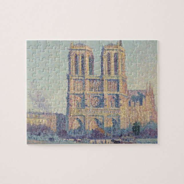 Quebra-cabeça Catedral de Notre Dame Paris Pintura Clássica Fran (Horizontal)