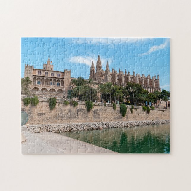 Quebra-cabeça Catedral de Palma de Mallorca e Almudaina (Horizontal)