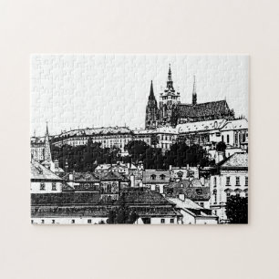 Quebra-cabeça Catedral de Praga, Rua de Vitus, Tchecia