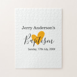 Quebra-cabeça Catholic baptism kids modern simple QR minimal