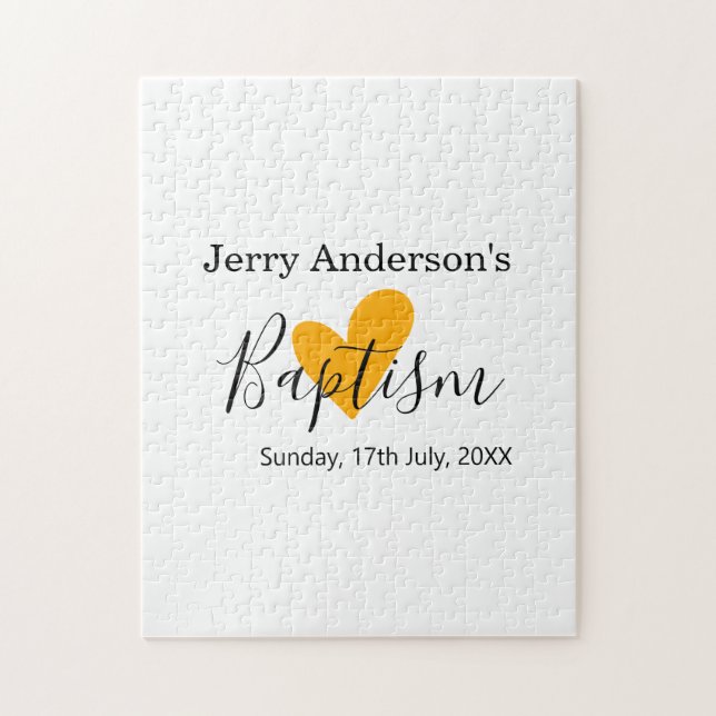 Quebra-cabeça Catholic baptism kids modern simple QR minimal (Vertical)