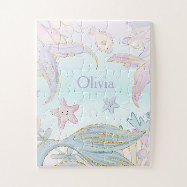 Quebra-cabeça Caudas De Sereia De Água Luminter Sob O Mar (Vertical)